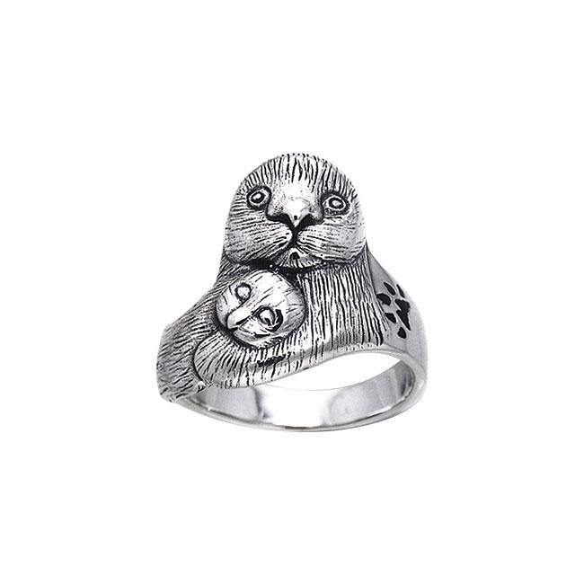 Ted Andrews Sea Otter Silver Ring TRI173 - Jewelry