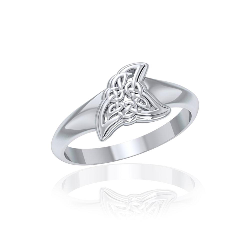 Celtic Shark Fin Silver Ring TRI1763 - Jewelry