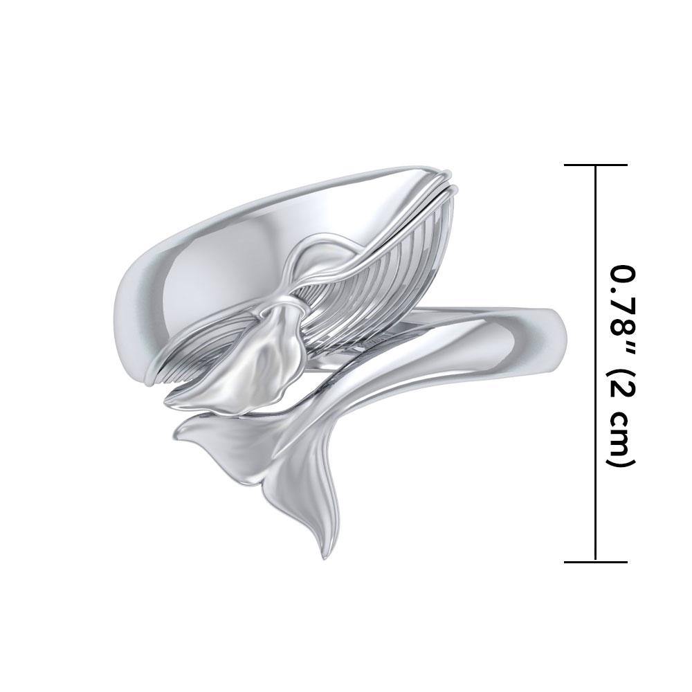 Fantastic Bull Whale Silver Ring TRI1765 - Jewelry