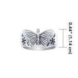 The butterfly in splendor and grace ~ Sterling Silver Jewelry Ring TRI196 - Jewelry