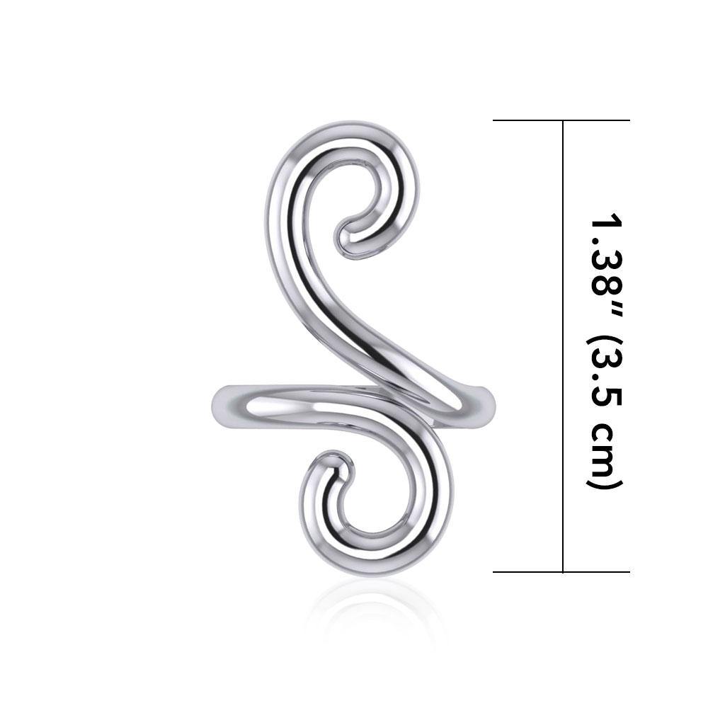 Modern Abstract Design Silver Ring TRI390 - Jewelry