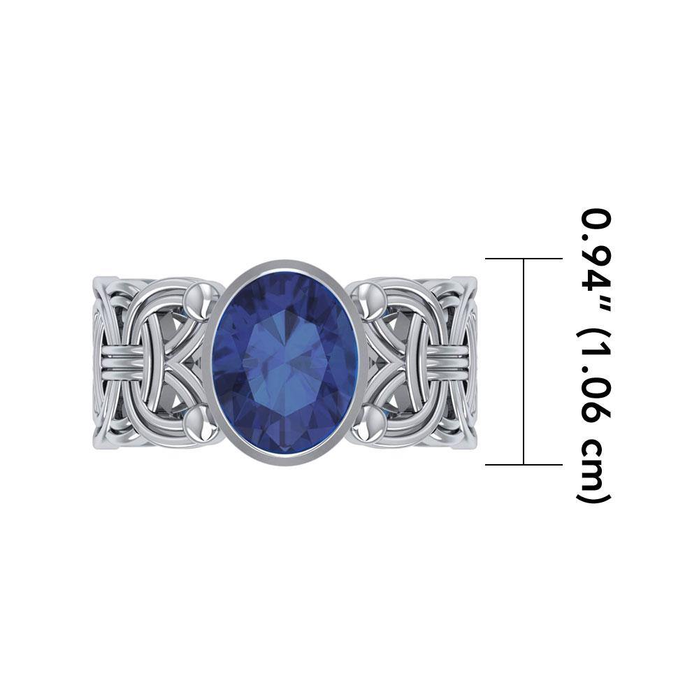 Viking Borre Knot Silver Ring TRI572 - Jewelry