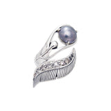 Graceful and free ~ Dali-inspired fine Sterling Silver Ring with Citrine gemstones TRI580 - Jewelry