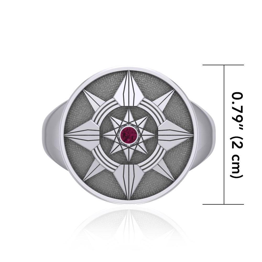 Be a Star Sterling Silver Ring with Gemstone by Sibylle Grummes Unruh TRI625 - Jewelry