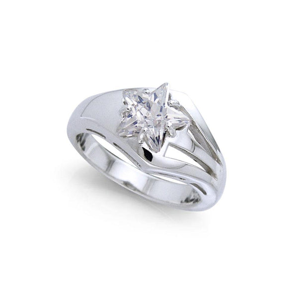 Four Point Zirconias Star Band Ring