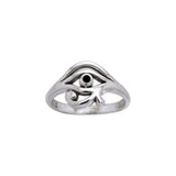 Eye of Horus Silver Ring with Gem TRI995 - Jewelry