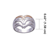 Modern Design Silver and Gold Ring TRV3422 - Jewelry