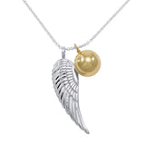 Angels Wing Chime Ball Sterling Silver Necklace TSE711P