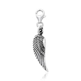Angel Wing Clip Sterling Silver Charm TWC086