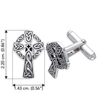 Undying Love of a Divine Celtic Cross Cufflinks CL043