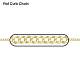 Solid 14K Yellow Gold Prime Link Curb Chain Necklace, 8 Sizes 3.1mm - 11.5mm