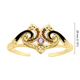 A showcase of Celtic elegance Solid Yellow Gold Celtic Triquetra Bangle with and Gemstone GBA049 by GBA049