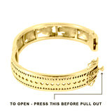 Seven Archangels Solid Yellow Gold Bangle GBA154