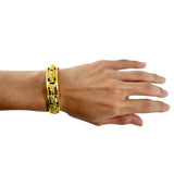 Seven Archangels Solid Yellow Gold Bangle GBA154