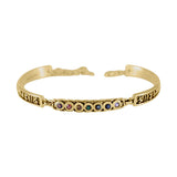 Celtic Solid Yellow Gold Bracelet with Chakra Gemstones and Astrology Symbols GBA286 by GBA286
