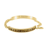 Celtic Solid Yellow Gold Bracelet with Chakra Gemstones and Astrology Symbols GBA286 by GBA286