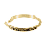 Celtic Solid Yellow Gold Bracelet with Chakra Gemstones and Astrology Symbols GBA286 by GBA286