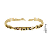 Celtic Solid Yellow Gold Bracelet with Chakra Gemstones and Astrology Symbols GBA286 by GBA286