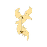 Steampunk Celtic Phoenix Solid Yellow Gold Brooch GBC162
