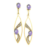 Fantastic Contemporary Solid Gold Earrings with Gemstones GER1201