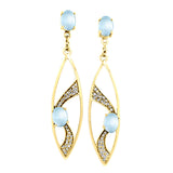 Fantastic Contemporary Solid Gold Earrings with Gemstones GER1201