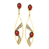 Fantastic Contemporary Solid Gold Earrings with Gemstones GER1201
