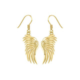 Angel Wings Solid Yellow Gold Earrings GER1945 - Jewelry