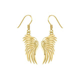 Angel Wings Solid Yellow Gold Earrings GER1945