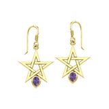 Illuminate Your Style with the Star Spirit Solid Yellow Gold Earrings GER2035 - Jewelry