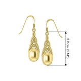 Danu Solid Gold Celtic Knotwork Earrings GER553