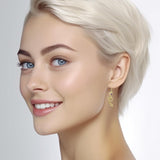 Modern Celtic Triskele Solid Gold Earrings GER570 - Jewelry