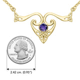 Modern Celtic Solid Gold Necklace GNC162
