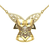 A body worth of gold ~ Dali-inspired fine Solid Gold Jewelry Necklace GNC215 - Jewelry