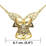 A body worth of gold ~ Dali-inspired fine Solid Gold Jewelry Necklace GNC215 - Jewelry