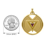 Symbol Of Femininity Solid Yellow Gold Pendant by Sibylle Grummes GPD1239