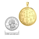 Sigil of the Archangel Uriel Solid Gold Pendant GPD2824