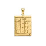 First Pentacle of the Moon Solomon Seal Solid Gold Pendant