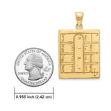 First Pentacle of the Moon Solomon Seal Solid Gold Pendant