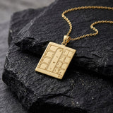 First Pentacle of the Moon Solomon Seal Solid Gold Pendant