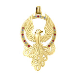 The Majestic Phoenix Solid Yellow Gold Pendant GPD2916