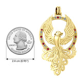 The Majestic Phoenix Solid Yellow Gold Pendant GPD2916