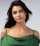 Cimaruta - Witch Silver with 18K Gold Vermeil Plate Pendant VPD3134 - Jewelry