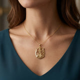 Hecate Goddess Solid Gold Pendant