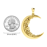 Moon Vines 14K Yellow Gold Pendant GPD3347 by GPD3347