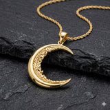 Moon Vines 14K Yellow Gold Pendant GPD3347 by GPD3347