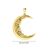 Moon Vines 14K Yellow Gold Pendant GPD3347 by GPD3347