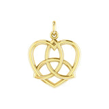 Trinity in Heart Yellow Gold Pendant GPD3423