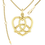 Trinity in Heart Yellow Gold Pendant GPD3423 - Jewelry