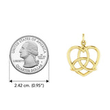 Trinity in Heart Yellow Gold Pendant GPD3423