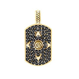 Performance Amulet Solid Yellow Gold Pendant with Black Spinel GPD3714